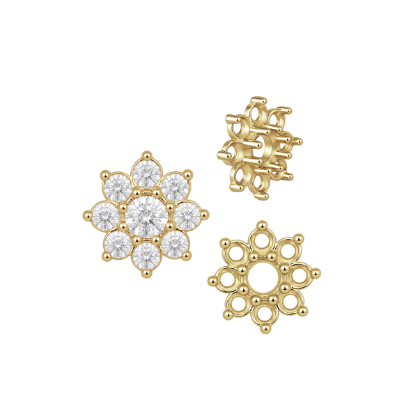 8 Stone Round Cluster Tops (3.00 mm - 6.50 mm)