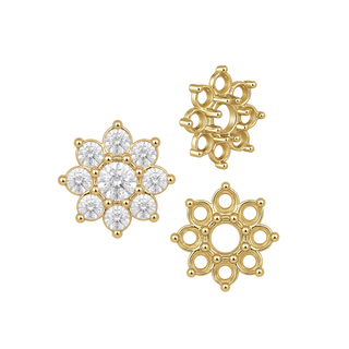 8 Stone Round Cluster Tops (3.00 mm - 6.50 mm)
