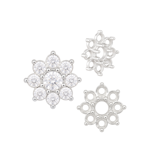 8 Stone Round Cluster Tops (3.00 mm - 6.50 mm)