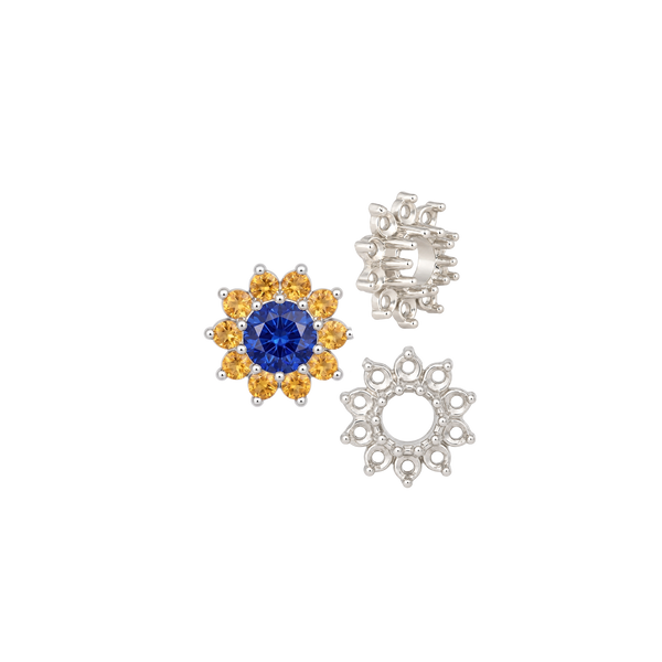 10 Stone Round Cluster Tops (3.00 mm - 7.00 mm)