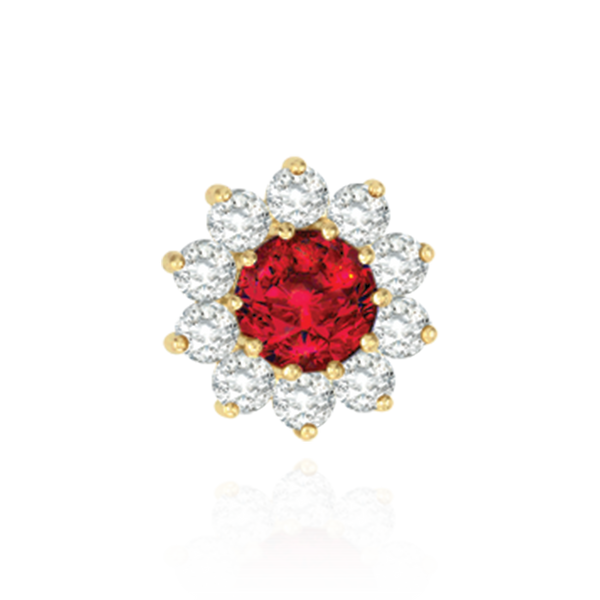 10 Stone Round Cluster Tops (3.00 mm - 7.00 mm)