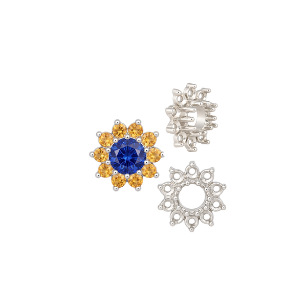 10 Stone Round Cluster Tops (3.00 mm - 7.00 mm)