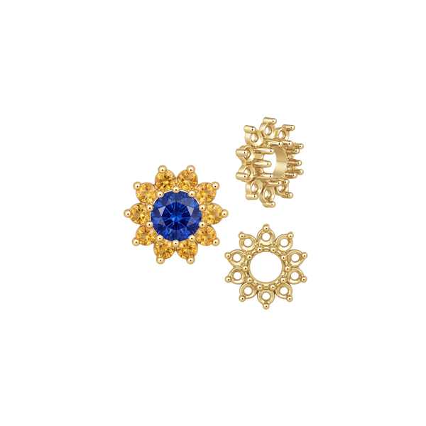 10 Stone Round Cluster Tops (3.00 mm - 7.00 mm)