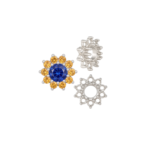 10 Stone Round Cluster Tops (3.00 mm - 7.00 mm)