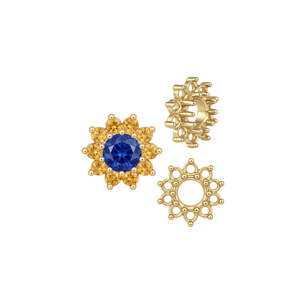 10 Stone Round Cluster Tops (3.00 mm - 7.00 mm)