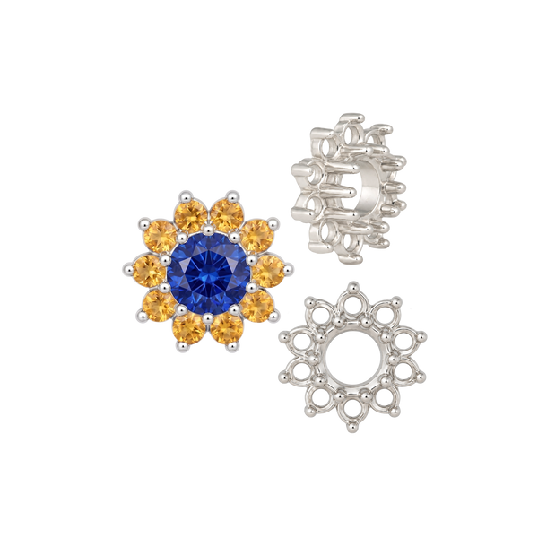 10 Stone Round Cluster Tops (3.00 mm - 7.00 mm)