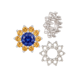 10 Stone Round Cluster Tops (3.00 mm - 7.00 mm)