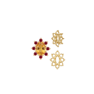 8 Stone Cluster Pendants (3.00 x 2.00 mm - 14.00 x 12.00 mm)