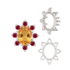 8 Stone Cluster Pendants (3.00 x 2.00 mm - 14.00 x 12.00 mm)