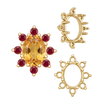 8 Stone Cluster Pendants (3.00 x 2.00 mm - 14.00 x 12.00 mm)