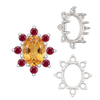 8 Stone Cluster Pendants (3.00 x 2.00 mm - 14.00 x 12.00 mm)