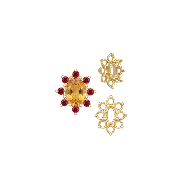 8 Stone Cluster Pendants (3.00 x 2.00 mm - 14.00 x 12.00 mm)