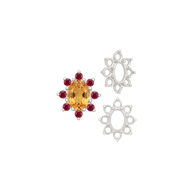 8 Stone Cluster Pendants (3.00 x 2.00 mm - 14.00 x 12.00 mm)
