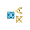 Eight Prong Cushion Cut Settings in 14K Gold (4.00 mm - 10.00 mm)