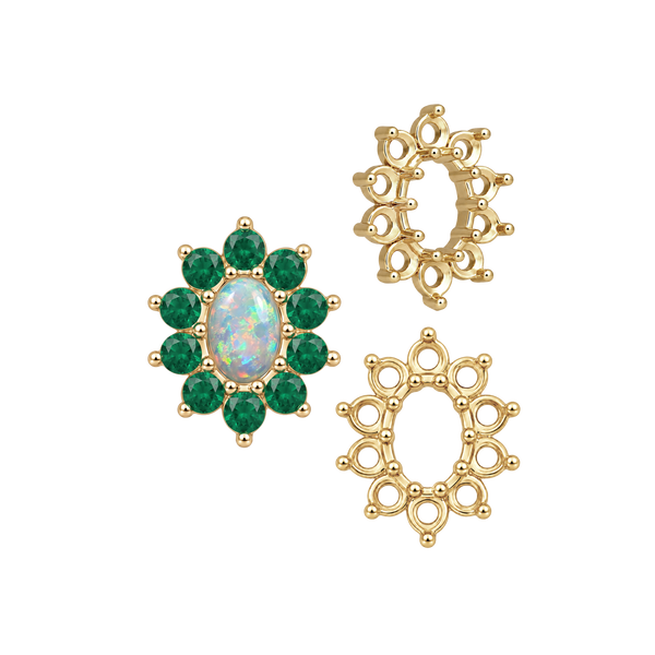 Basket 10 Stone Oval Clusters (5.00 x 3.00 mm - 8.00 x 6.00 mm)