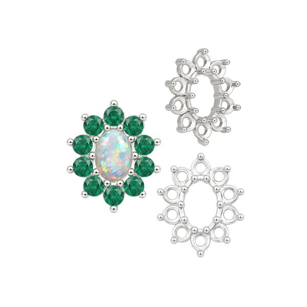 Basket 10 Stone Oval Clusters (5.00 x 3.00 mm - 8.00 x 6.00 mm)