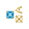 Eight Prong Cushion Cut Settings in 14K Gold (4.00 mm - 10.00 mm)