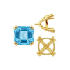 Eight Prong Cushion Cut Settings in 14K Gold (4.00 mm - 10.00 mm)