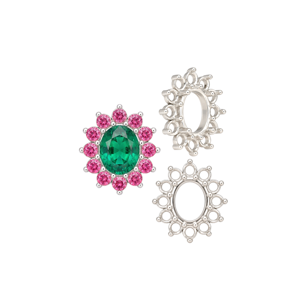 Share Base 12 Stone Clusters (6.00 x 4.00 mm - 9.00 x 7.00 mm)