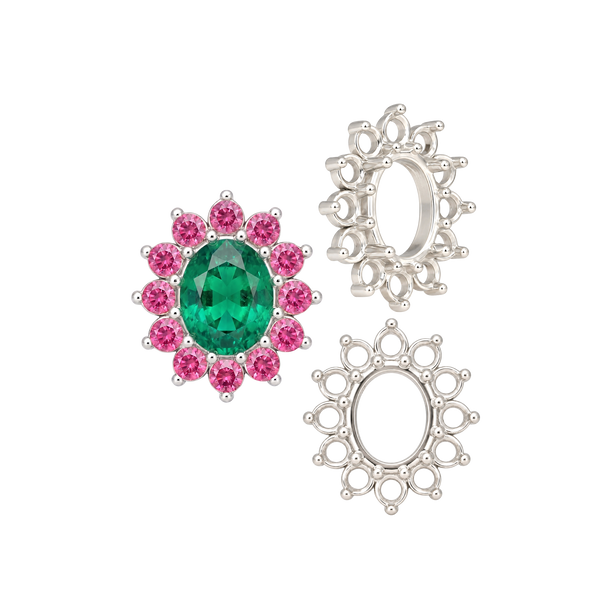 Share Base 12 Stone Clusters (6.00 x 4.00 mm - 9.00 x 7.00 mm)