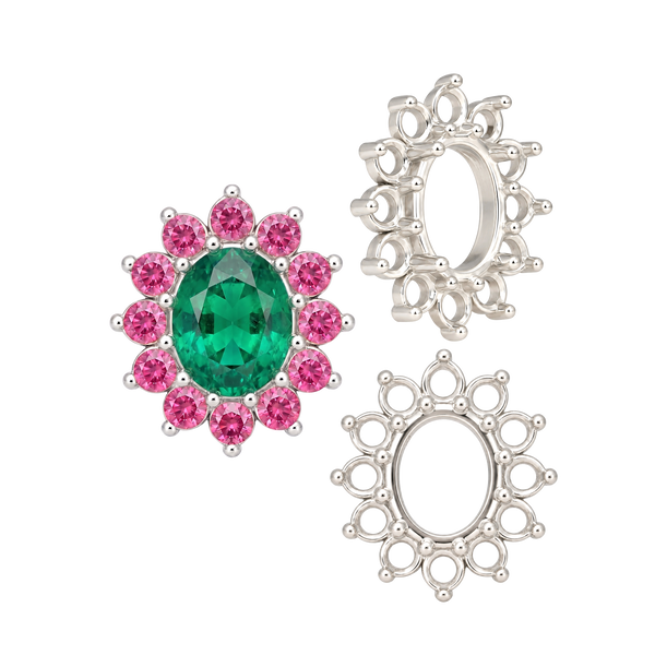 Share Base 12 Stone Clusters (6.00 x 4.00 mm - 9.00 x 7.00 mm)