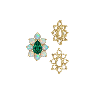 8 Stone Pear Shape Cluster Tops (5.00 x 3.00 mm - 8.00 x 6.00 mm)