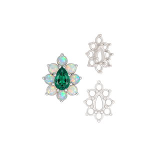 8 Stone Pear Shape Cluster Tops (5.00 x 3.00 mm - 8.00 x 6.00 mm)