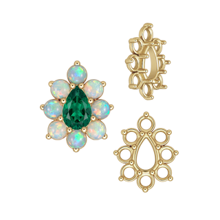 8 Stone Pear Shape Cluster Tops (5.00 x 3.00 mm - 8.00 x 6.00 mm)