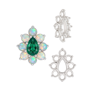 8 Stone Pear Shape Cluster Tops (5.00 x 3.00 mm - 8.00 x 6.00 mm)