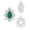 8 Stone Pear Shape Cluster Tops (5.00 x 3.00 mm - 8.00 x 6.00 mm)