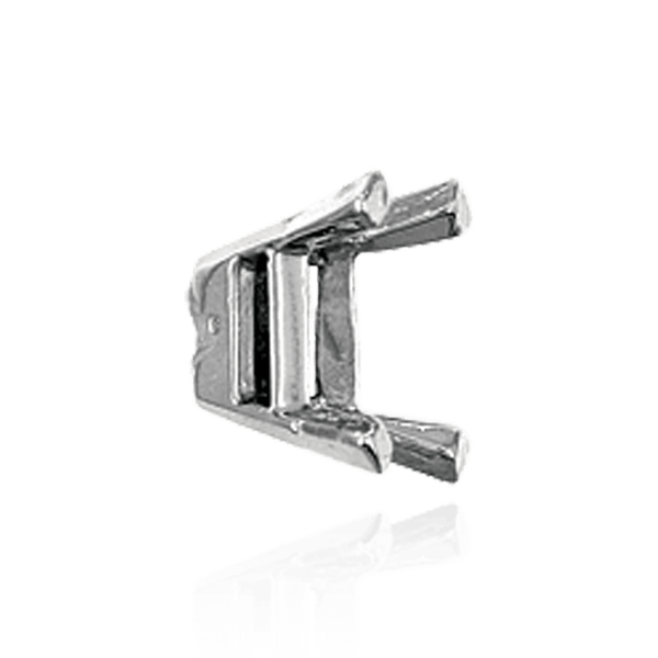 Four Prong Emerald Shape Heavy Solitaire Settings in 14K Gold (3.50 x 2.60 mm - 16.00 x 13.00 mm)
