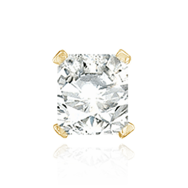 Four Prong Emerald Shape Heavy Solitaire Settings in 18K Gold (4.00 x 3.00 mm - 16.00 x 13.00 mm)