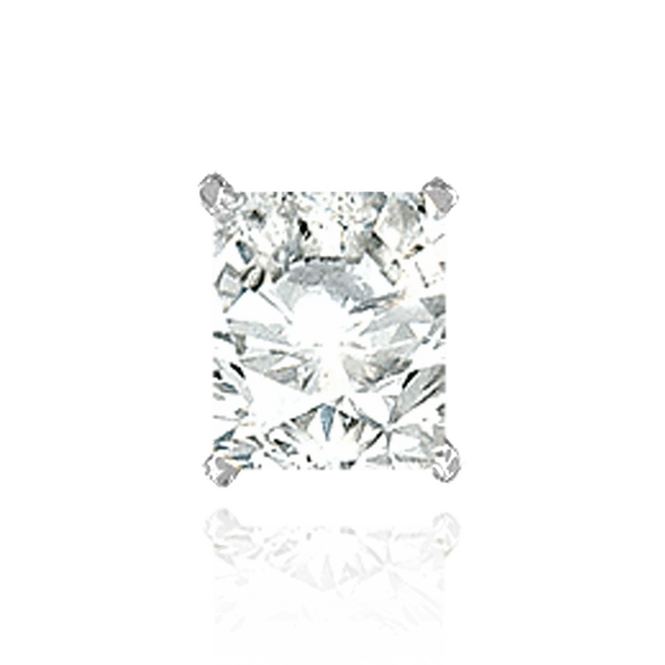 Four Prong Emerald Shape Tapered Solitaire Settings With Peg in Platinum (6.50 x 4.50 mm - 9.00 x 7.00 mm)