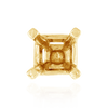 Four Prong Square Solitaire Basket Settings With Peg in 18K Gold (3.00 mm - 8.00 mm)