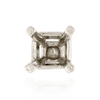 Four Prong Square Solitaire Basket Settings With Peg in Platinum (3.00 mm - 8.00 mm)