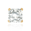 Four Prong Square Solitaire Basket Settings With Peg in 14K Gold (3.00 mm - 10.00 mm)
