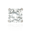 Four Prong Square Solitaire Basket Settings With Peg in Platinum (3.00 mm - 8.00 mm)