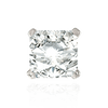 Four Prong Square Solitaire Basket Settings With Peg in Platinum (3.00 mm - 8.00 mm)