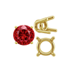 Four Prong Round Heavy Wire Basket Settings in 14K Gold (1.30 mm - 25.00 mm)