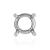 Four Prong Heavy High Setting in Sterling Silver (4.50 mm - 9.00 mm)