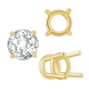 Four Prong Heavy High Setting in 14K Gold (4.00 mm - 9.00 mm)