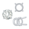 Four Prong Heavy High Setting in 14K Gold (4.00 mm - 9.00 mm)