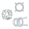 Four Prong Heavy High Setting in 14K Gold (4.00 mm - 9.00 mm)