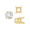 Four Prong Heavy High Setting in 14K Gold (4.00 mm - 9.00 mm)