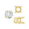 Four Prong Heavy High Setting in 14K Gold (4.00 mm - 9.00 mm)