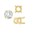 Four Prong Heavy High Setting in 14K Gold (4.00 mm - 9.00 mm)