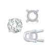 Four Prong Heavy High Setting in Sterling Silver (4.50 mm - 9.00 mm)