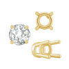 Four Prong Heavy High Setting in 14K Gold (4.00 mm - 9.00 mm)