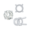 Four Prong Heavy High Setting in 14K Gold (4.00 mm - 9.00 mm)