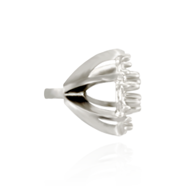 Seven Stone Cluster on Six Prong Tiffany Settings with Peg (7 x 1.00 mm - 7 x 3.40 mm)